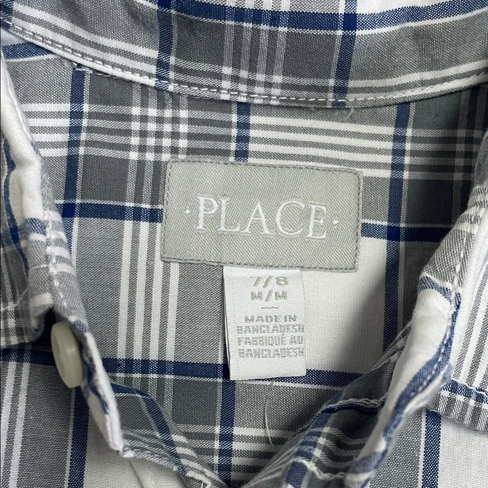 Children’s Place Boys Long Sleeve Button-Down Shirts – Set of 2 – Size 7/8 – NWT